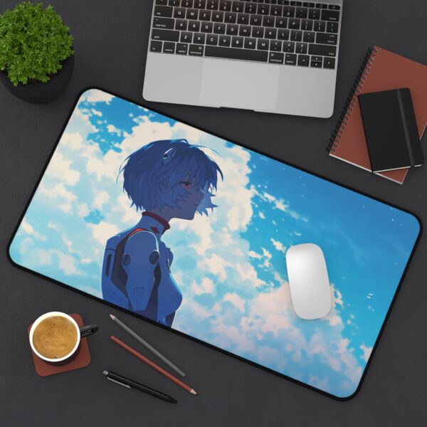 Rei Ayanami Evangelion Mouse Pad - Serene Anime Desk Mat - Sci-Fi Anime Art for Office & Gaming