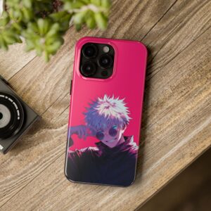 Anime Style Gojo iPhone Case - Cool Anime Character Art - Durable Phone Protector for Anime Fans