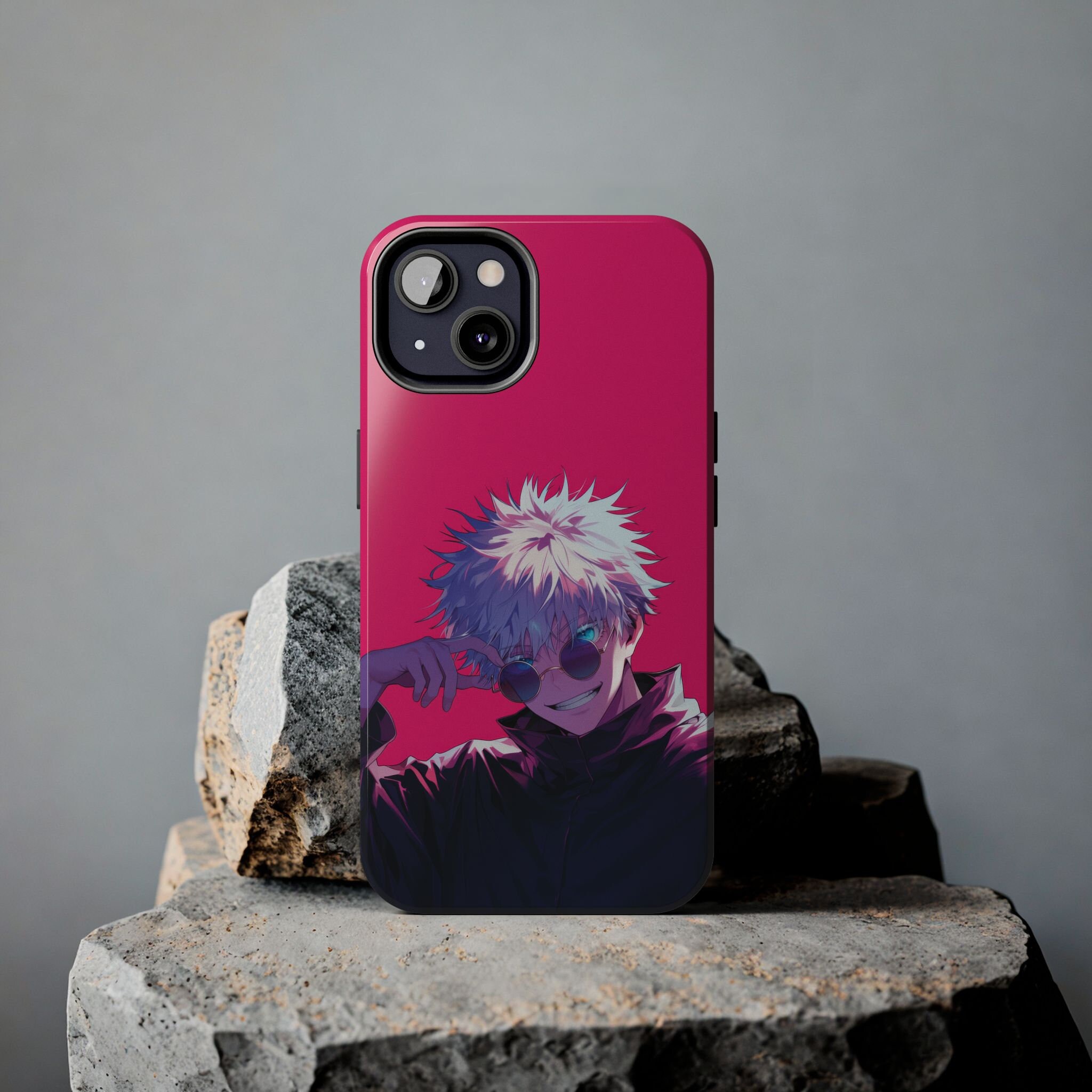 Anime Style Gojo iPhone Case - Cool Anime Character Art - Durable Phone Protector for Anime Fans - Image 3
