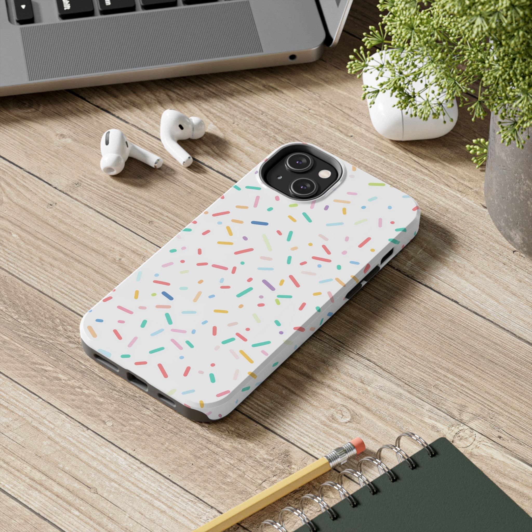 Sprinkles iPhone Case - Fun and Colorful Confetti Design - Perfect for Sweet Lovers - Image 2