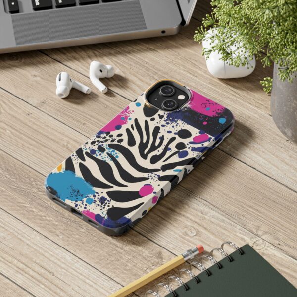 Vibrant Zebra Print iPhone Case - Colorful Abstract Design - Bold Phone Cover for Style Lovers