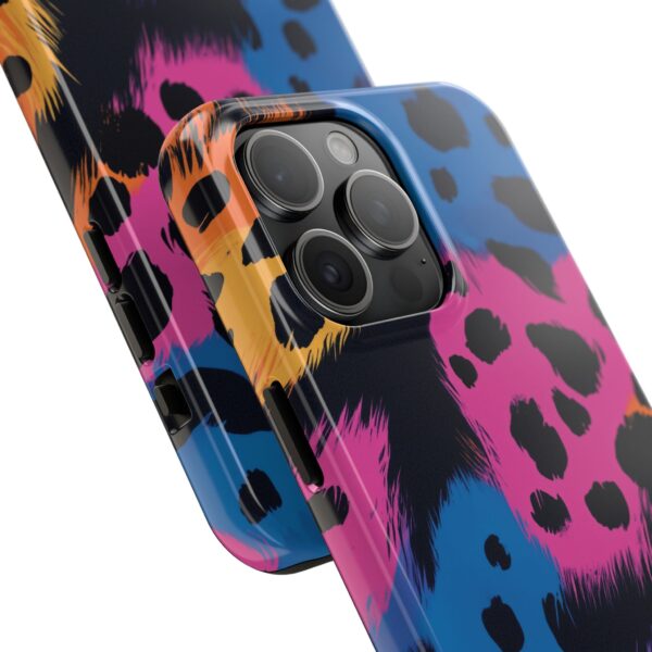 Vibrant Leopard Print iPhone Case - Bold and Colorful Animal Design - Perfect for Fashion Lovers