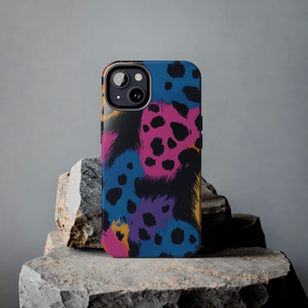 Vibrant Leopard Print iPhone Case - Bold and Colorful Animal Design - Perfect for Fashion Lovers