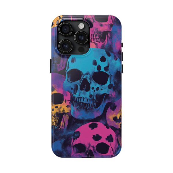 Vibrant Skulls iPhone Case - Colorful and Bold Skull Pattern - Perfect for Halloween and Style Lovers