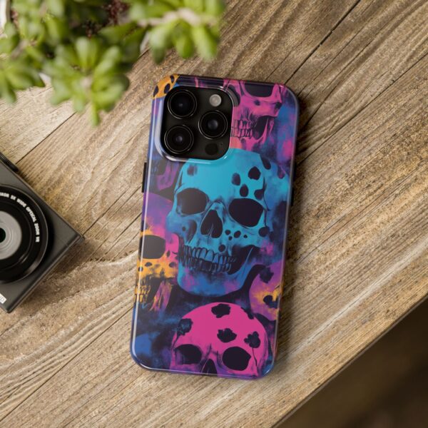 Vibrant Skulls iPhone Case - Colorful and Bold Skull Pattern - Perfect for Halloween and Style Lovers