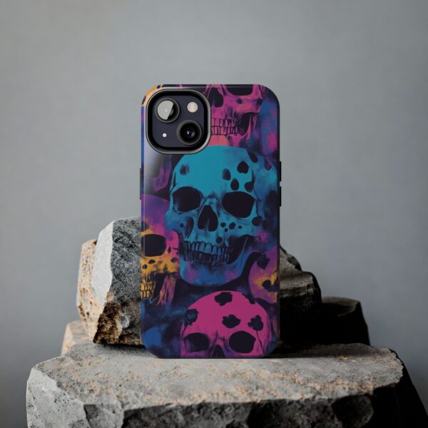 Vibrant Skulls iPhone Case - Colorful and Bold Skull Pattern - Perfect for Halloween and Style Lovers