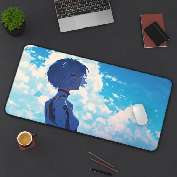 Rei Ayanami Evangelion Mouse Pad - Serene Anime Desk Mat - Sci-Fi Anime Art for Office & Gaming