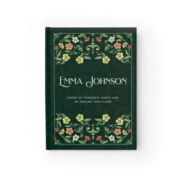 Custom Hardcover Journal - Personalized Diary with Name, Color Variants, Blank or Lined Pages, Perfect Gift for Writers and Students