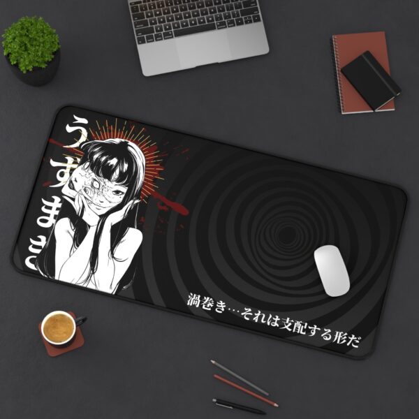 Uzumaki Horror Anime Mouse Pad - Spiral Horror Desk Mat for Office & Gaming