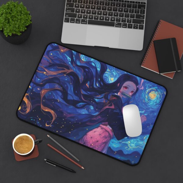 Nezuko Demon Slayer Mouse Pad - Starry Night Anime Desk Mat for Work & Play
