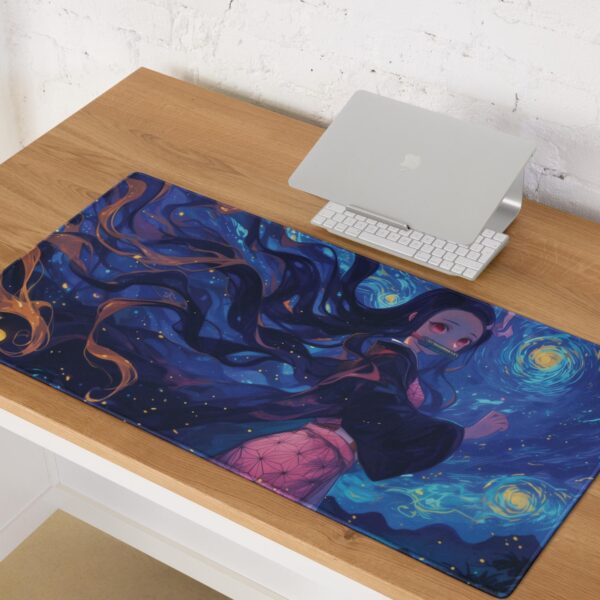 Nezuko Demon Slayer Mouse Pad - Starry Night Anime Desk Mat for Work & Play