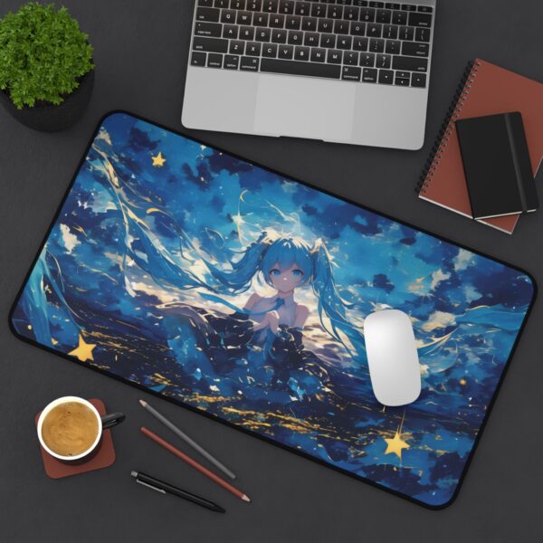 Hatsune Miku Starry Night Mouse Pad - Anime Desk Mat for Gaming & Office