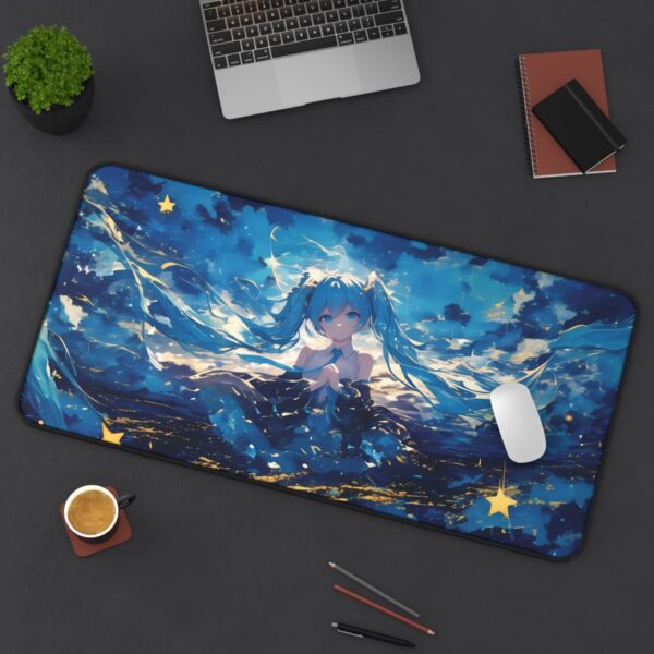 Hatsune Miku Starry Night Mouse Pad - Anime Desk Mat for Gaming & Office