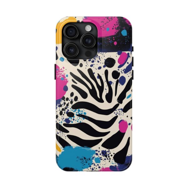 Vibrant Zebra Print iPhone Case - Colorful Abstract Design - Bold Phone Cover for Style Lovers