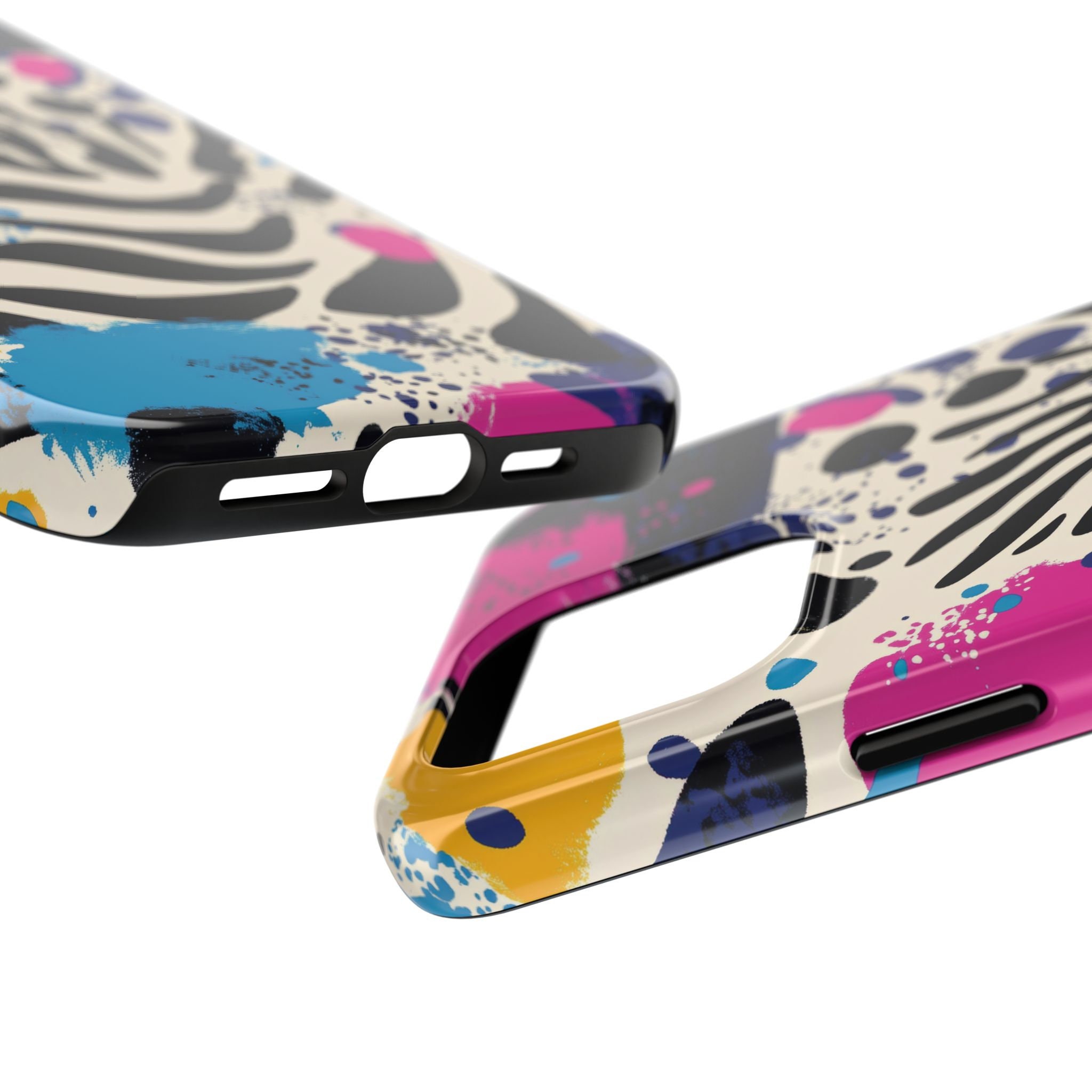 Vibrant Zebra Print iPhone Case - Colorful Abstract Design - Bold Phone Cover for Style Lovers - Image 6