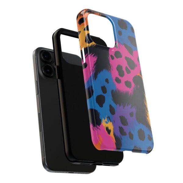 Vibrant Leopard Print iPhone Case - Bold and Colorful Animal Design - Perfect for Fashion Lovers