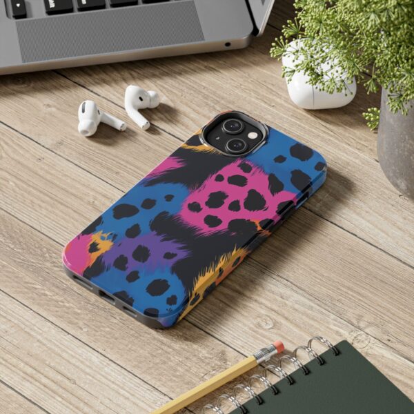 Vibrant Leopard Print iPhone Case - Bold and Colorful Animal Design - Perfect for Fashion Lovers