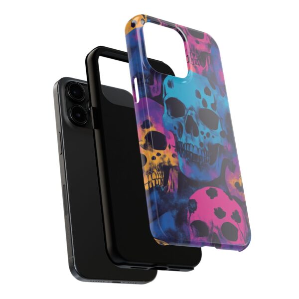 Vibrant Skulls iPhone Case - Colorful and Bold Skull Pattern - Perfect for Halloween and Style Lovers