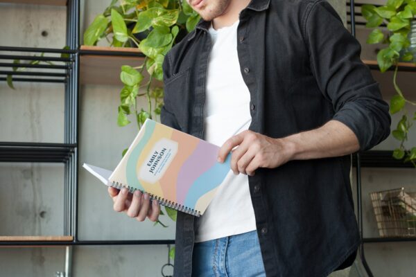 Custom Minimalist Notebook - Personalized Journal with Name, 7 Color Variants, Unique Gift for Writers, Students, and Professionals