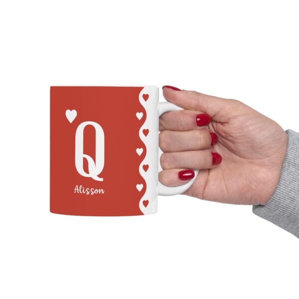 Queen of Hearts Personalized Mug - Custom Name Coffee Cup - Perfect Gift for Her