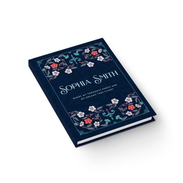Custom Hardcover Journal - Personalized Diary with Name, Color Variants, Blank or Lined Pages, Perfect Gift for Writers and Students