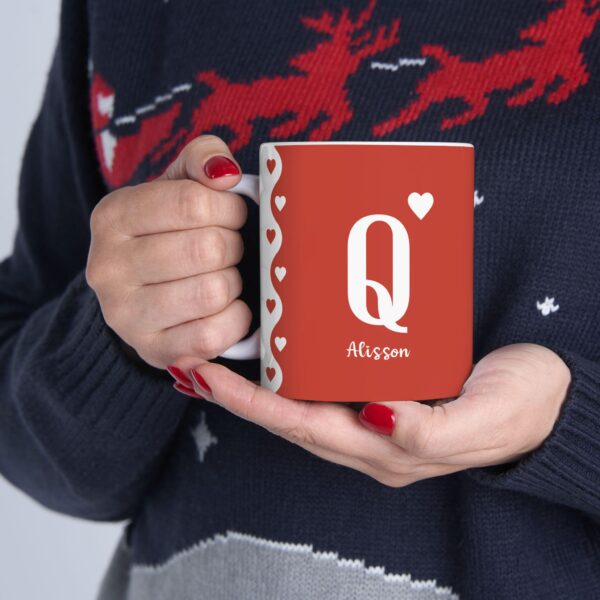 Queen of Hearts Personalized Mug - Custom Name Coffee Cup - Perfect Gift for Her