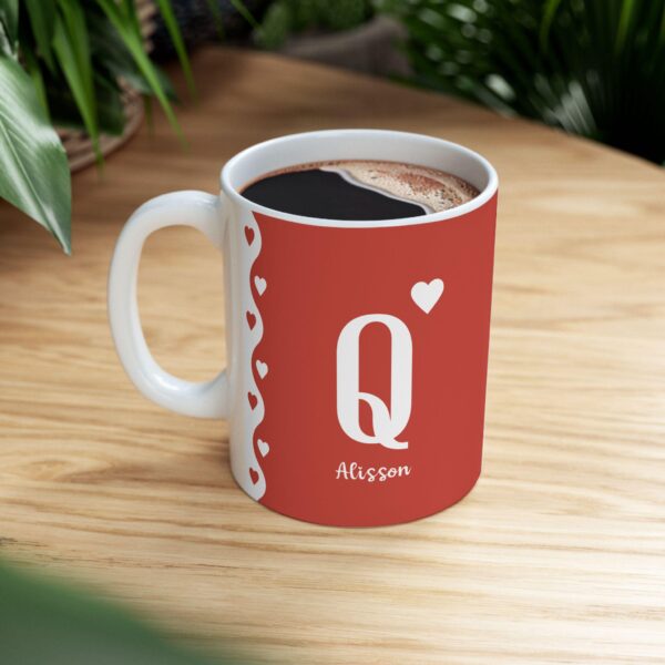 Queen of Hearts Personalized Mug - Custom Name Coffee Cup - Perfect Gift for Her