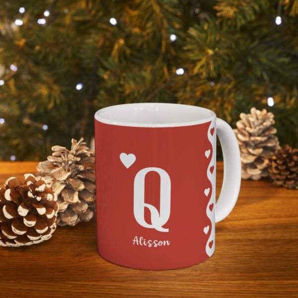 Queen of Hearts Personalized Mug - Custom Name Coffee Cup - Perfect Gift for Her